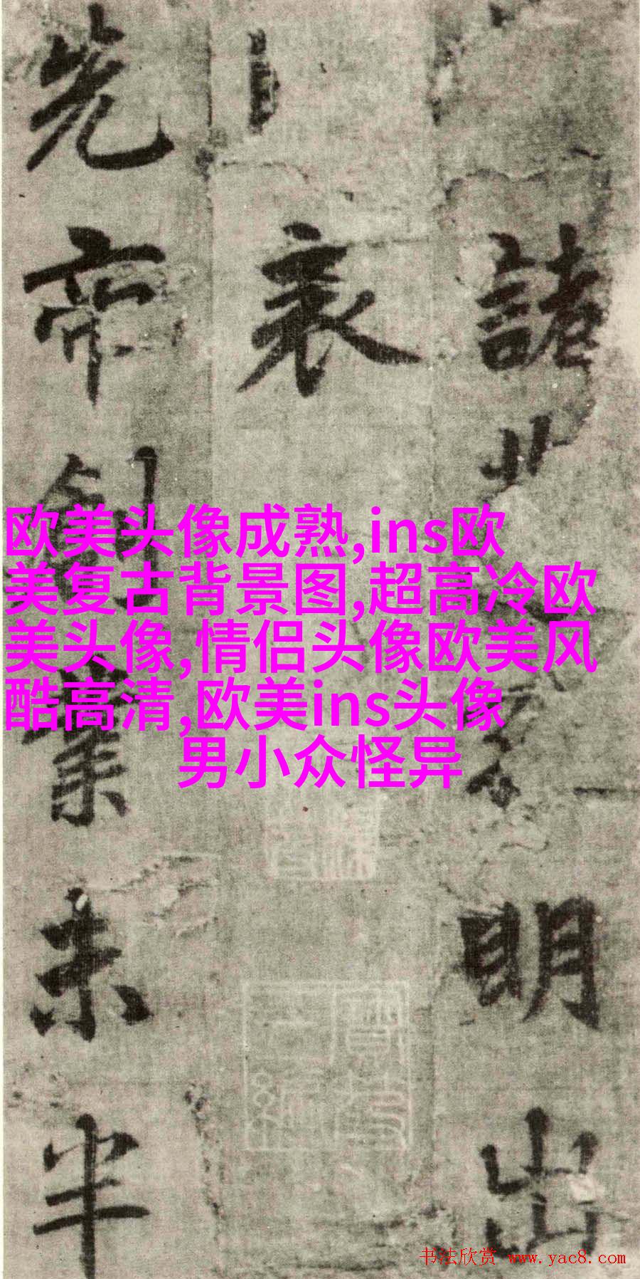 欧美黑白女生头像