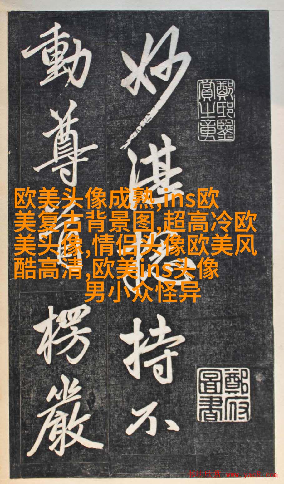 欧美黑白女生头像