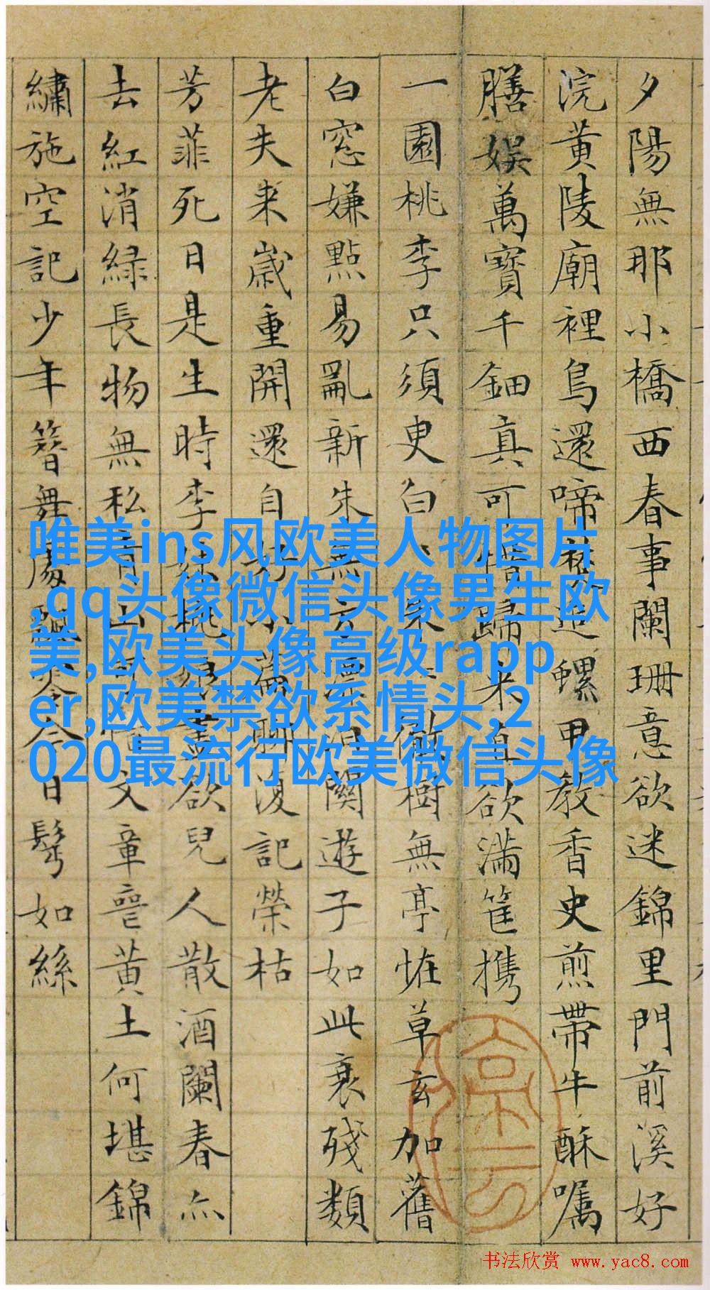 2017最火最有气质的欧美头像
